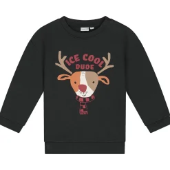 Prénatal baby sweater lange mouwen printopdruk grijs