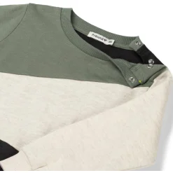 Prénatal baby sweater lange mouwen meerkleurig groen