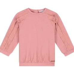 Prénatal baby sweater lange mouwen effen roze