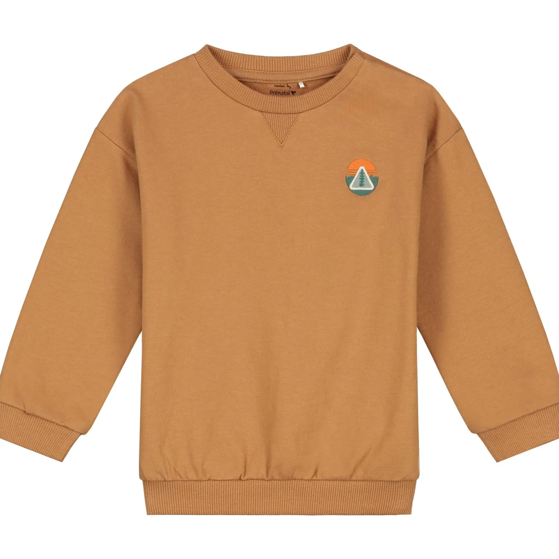 Prénatal baby sweater lange mouwen logo bruin