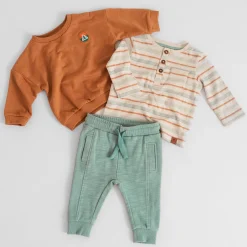 Prénatal baby sweater lange mouwen logo bruin