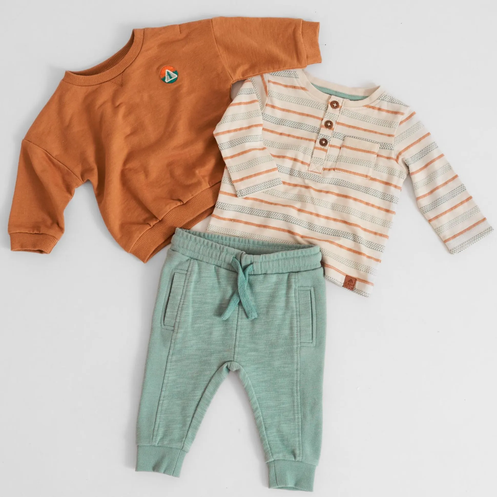 Prénatal baby sweater lange mouwen logo bruin