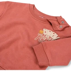 Prénatal baby sweater lange mouwen printopdruk rood