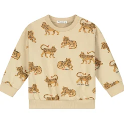 Prénatal baby sweater lange mouwen all over print blauw