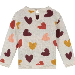 Prénatal baby sweater lange mouwen hartjes multi