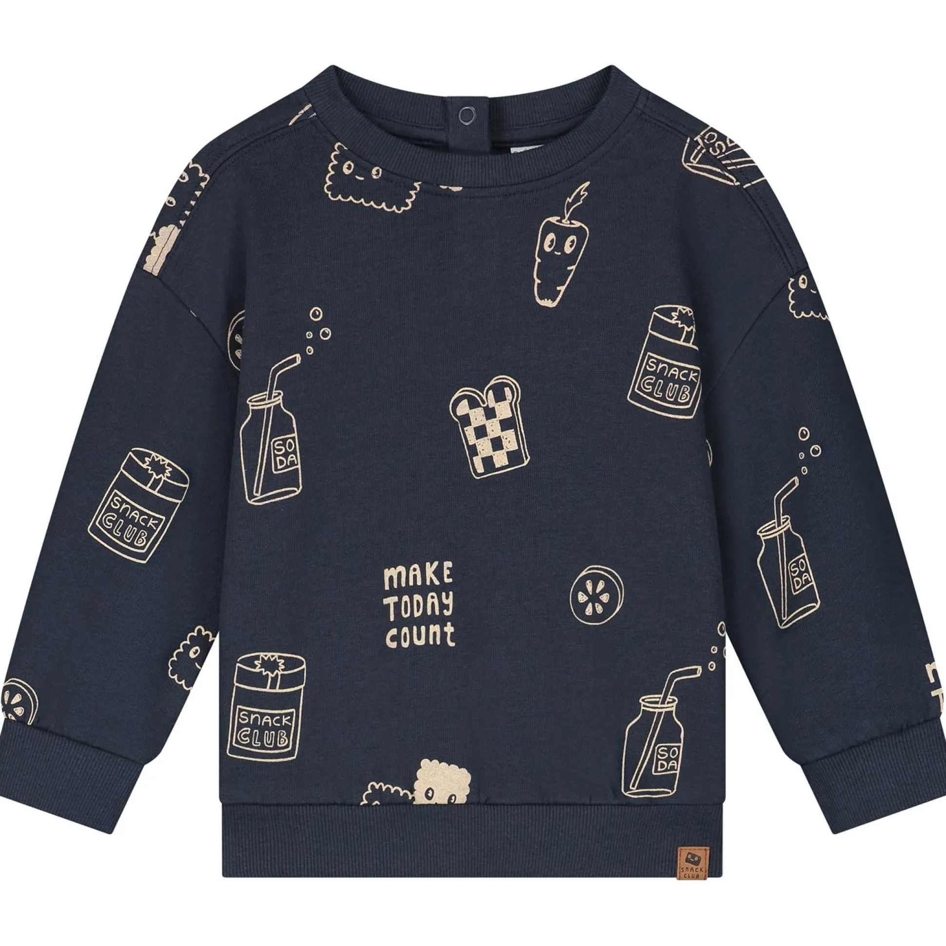 Prénatal baby sweater lange mouwen all over print blauw