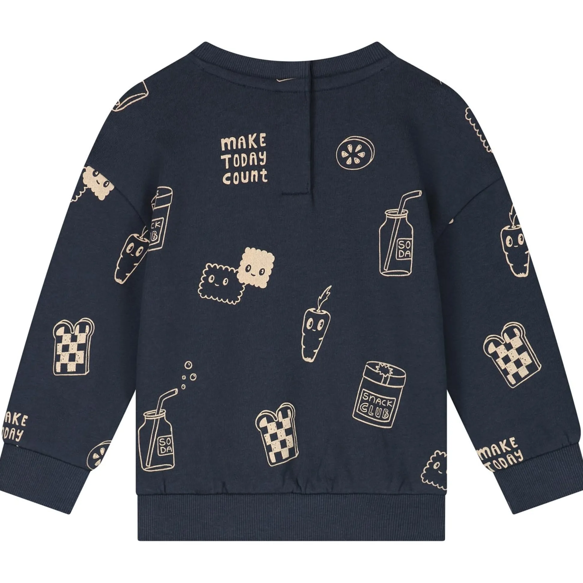 Prénatal baby sweater lange mouwen all over print blauw