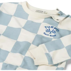 Prénatal baby sweater lange mouwen ruit blauw