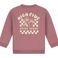 Prénatal baby sweater lange mouwen printopdruk paars