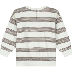 Prénatal baby sweater lange mouwen strepen bruin