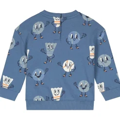 Prénatal baby sweater lange mouwen all over print blauw