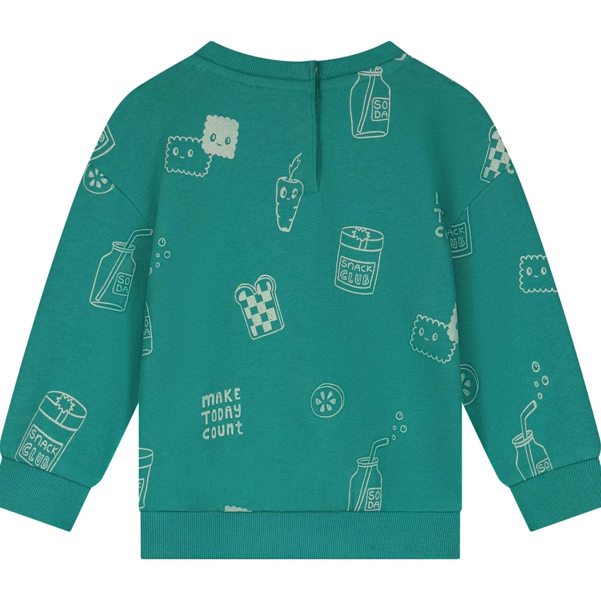 Prénatal baby sweater lange mouwen all over print groen