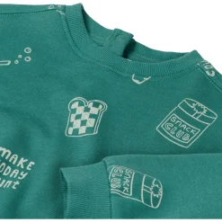 Prénatal baby sweater lange mouwen all over print groen