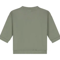 Prénatal baby sweater lange mouwen printopdruk groen