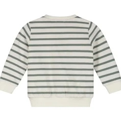 Prénatal baby sweater lange mouwen strepen groen