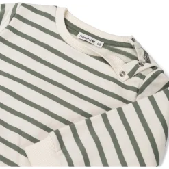 Prénatal baby sweater lange mouwen strepen groen