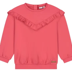 Prénatal baby sweater lange mouwen effen rood