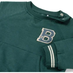 Prénatal baby sweater lange mouwen meerkleurig groen