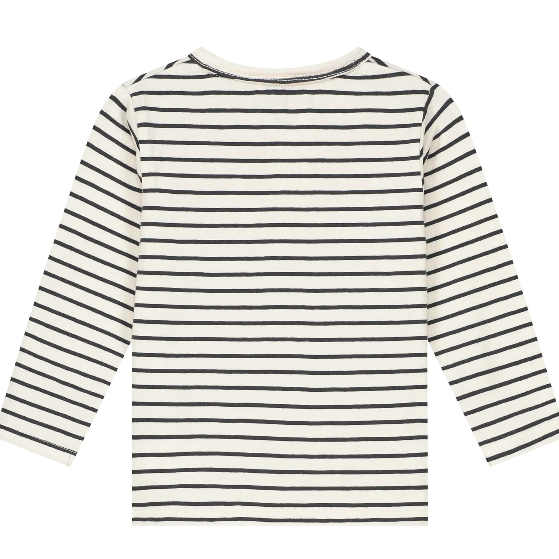 Prénatal baby T-shirt lange mouwen strepen antraciet