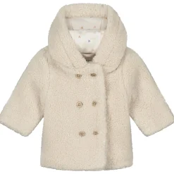 Prénatal baby winterjas lange mouwen effen wit