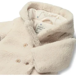 Prénatal baby winterjas lange mouwen effen wit