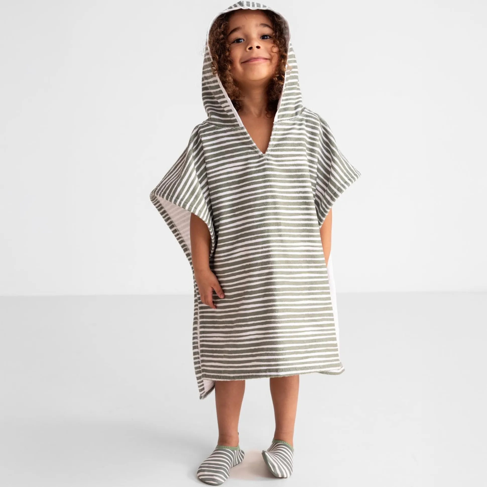 Prénatal badponcho groen