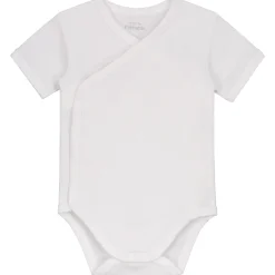 Prénatal basis overslagromper korte mouwen effen wit