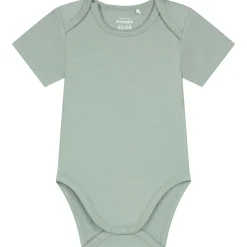 Prénatal basis romper korte mouwen effen groen
