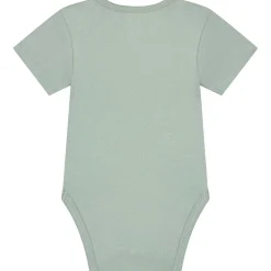 Prénatal basis romper korte mouwen effen groen