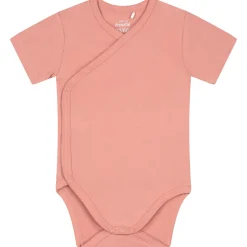 Prénatal basis romper korte mouwen effen roze