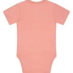 Prénatal basis romper korte mouwen effen roze