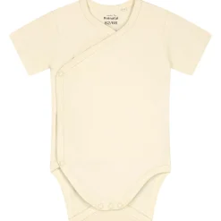 Prénatal basis romper korte mouwen effen beige