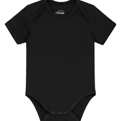 Prénatal basis romper korte mouwen effen zwart