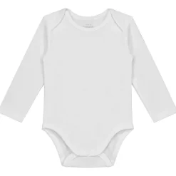 Prénatal basis romper lange mouwen effen wit