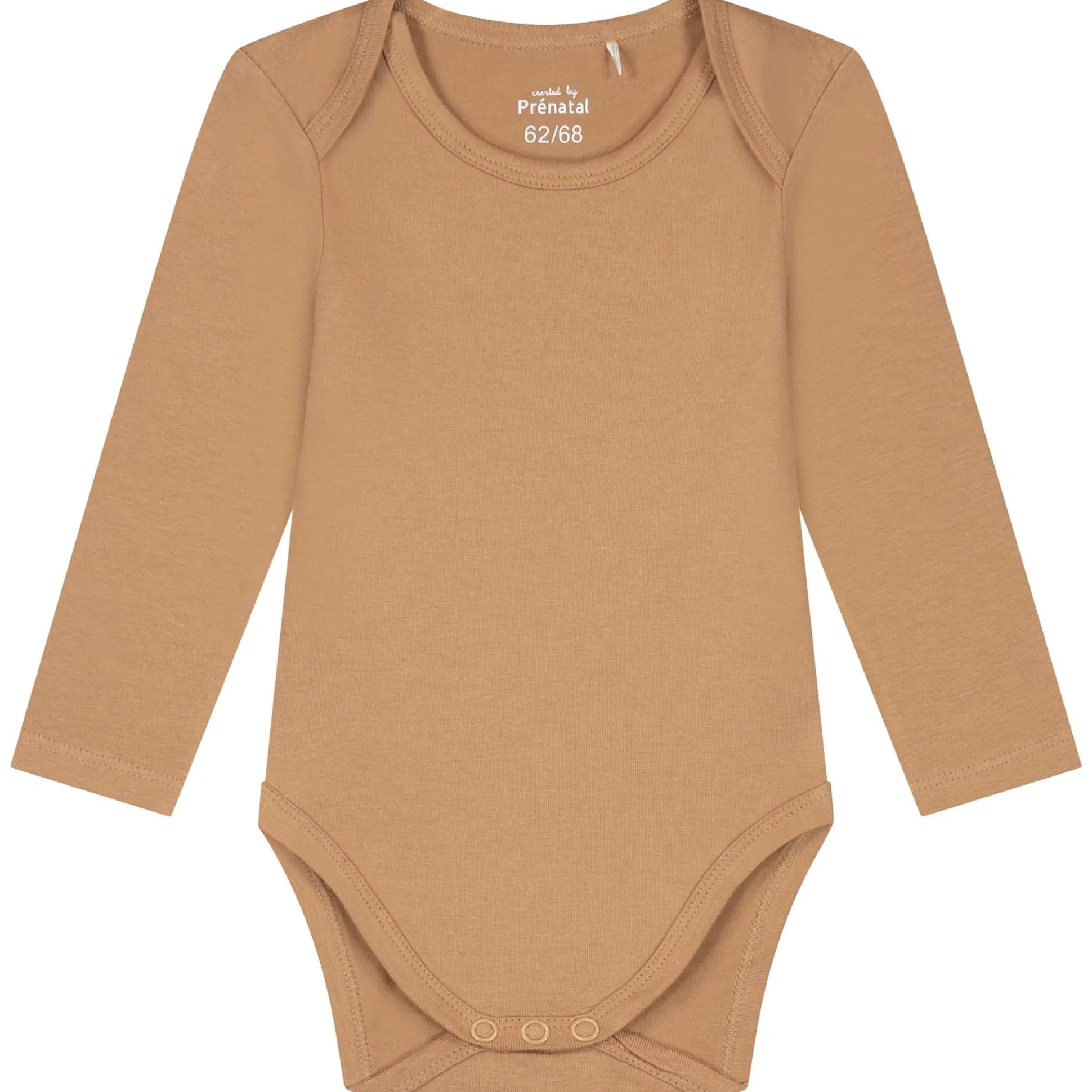 Prénatal basis romper lange mouwen effen bruin
