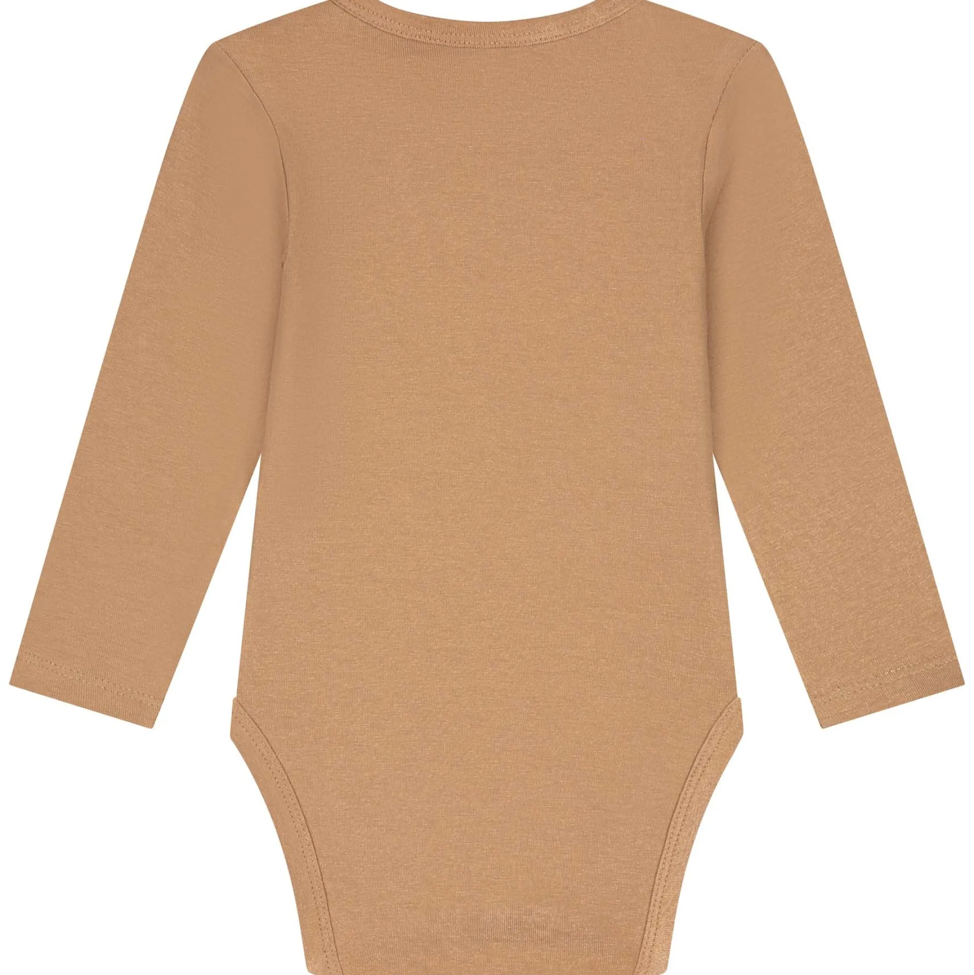 Prénatal basis romper lange mouwen effen bruin