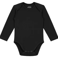 Prénatal basis romper lange mouwen effen zwart