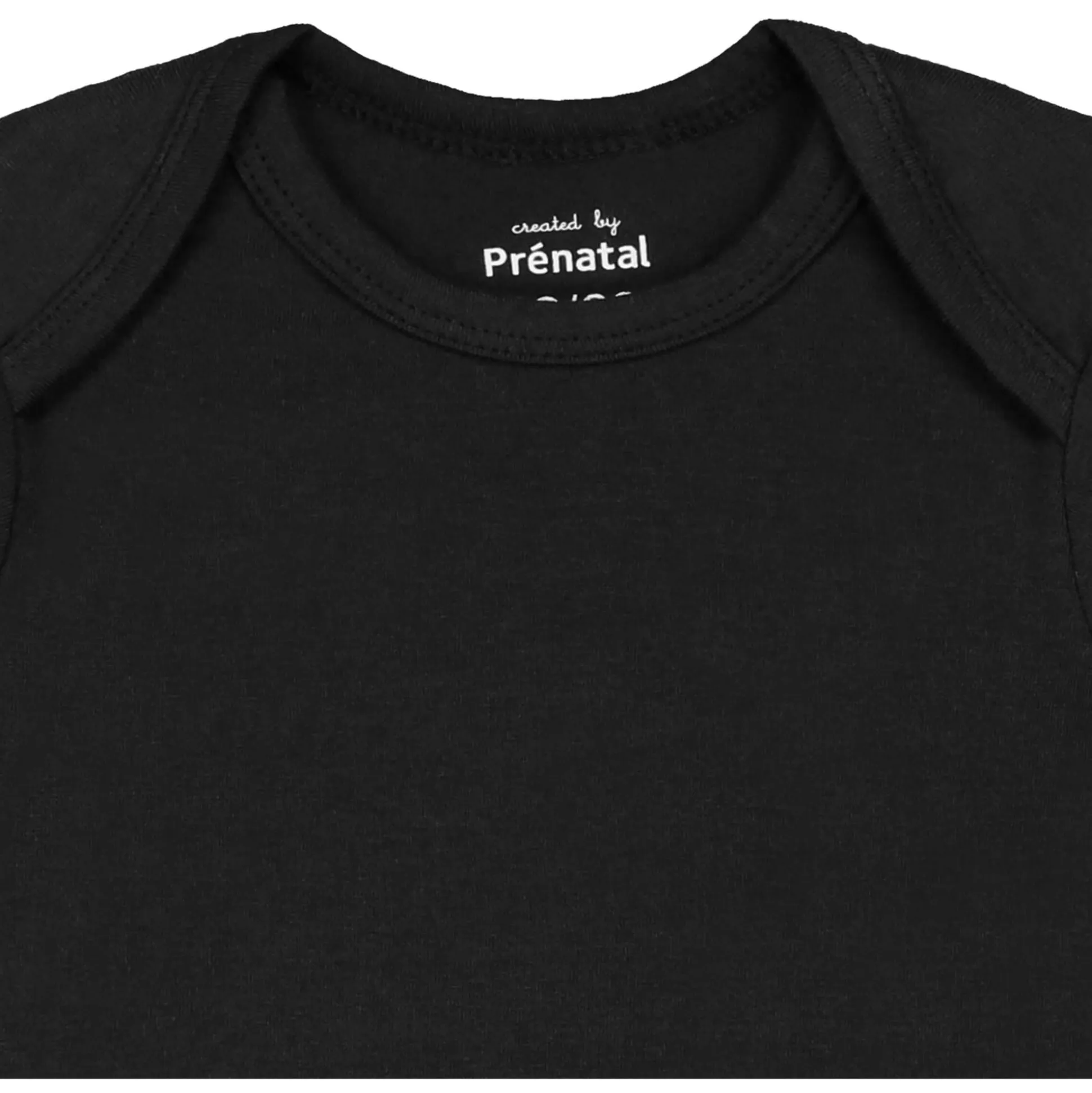 Prénatal basis romper lange mouwen effen zwart