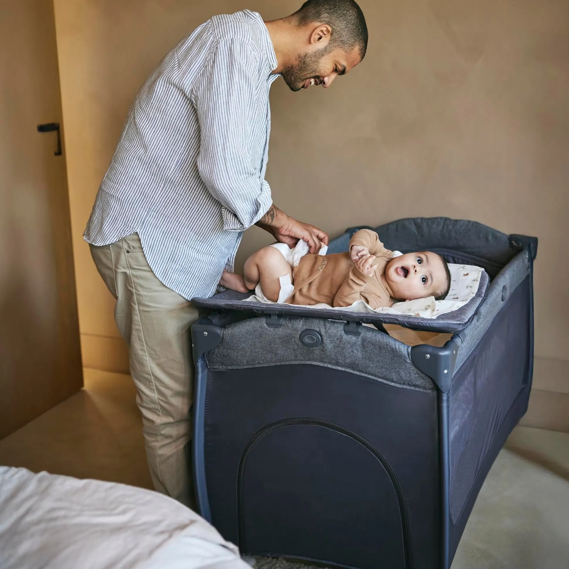 Prénatal campingbed Beau, matras & matrashoeslaken