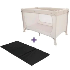 Prénatal campingbed Evi sand met matras & matrashoes