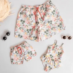 Prénatal heren zwemshort palm  all over print multi