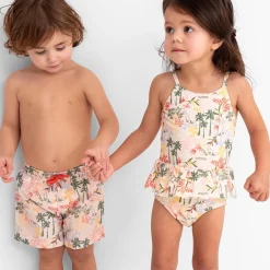 Prénatal heren zwemshort palm  all over print multi