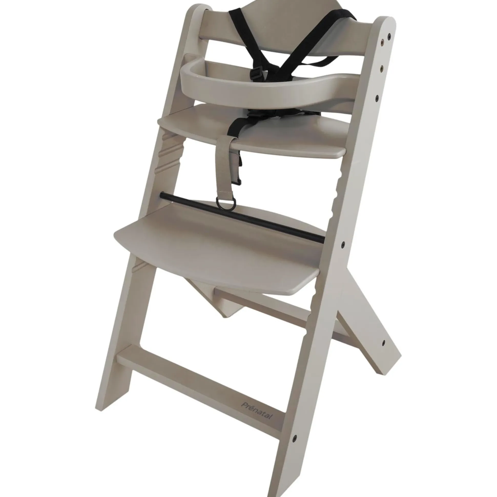 Prénatal houten kinderstoel Evan bundel taupe