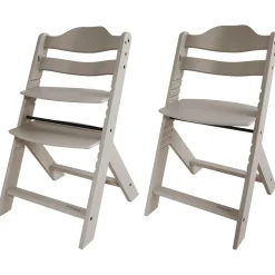 Prénatal houten kinderstoel Evan bundel taupe