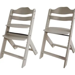 Prénatal houten kinderstoel Evan bundel taupe