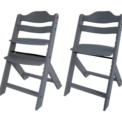 Prénatal houten kinderstoel Evan bundel grijs