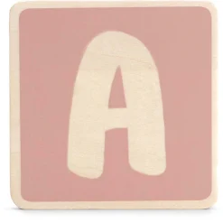 Prénatal houten namentrein letter A Powder Pink