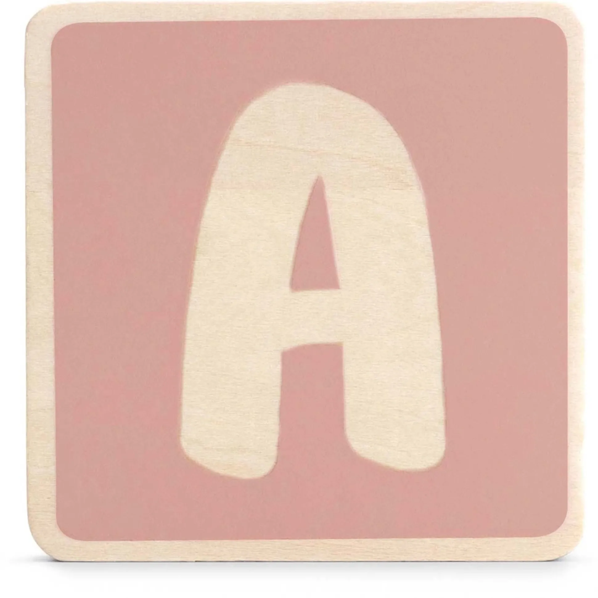 Prénatal houten namentrein letter A Powder Pink