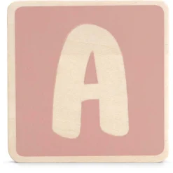 Prénatal houten namentrein letter A Powder Pink