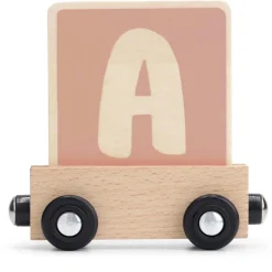 Prénatal houten namentrein letter A Powder Pink